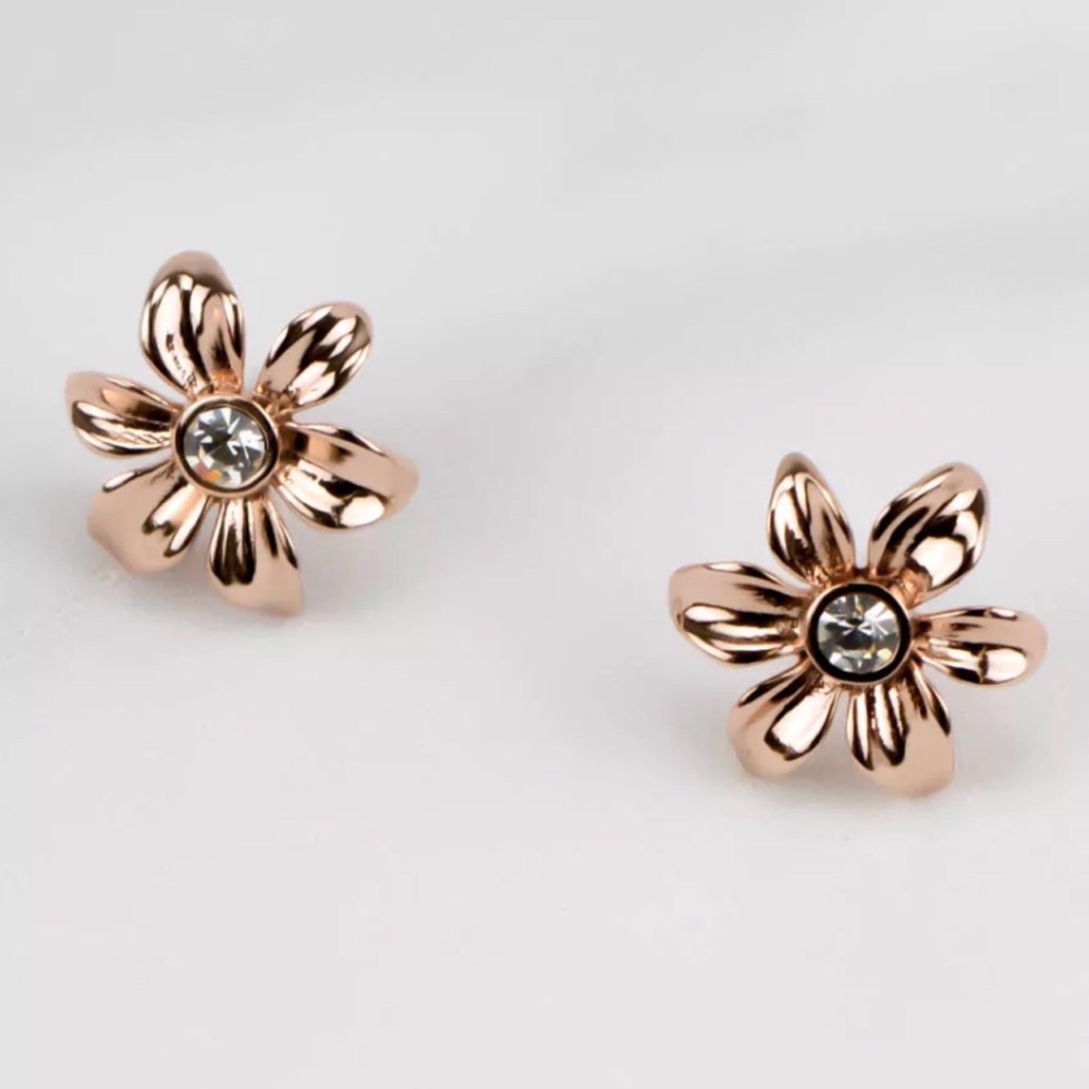 KATE SPADE • Rose Gold Lovely Lillies Earrings - Picture 4 of 7